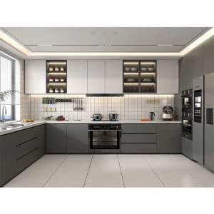 Complete Small Kitchen Cabinet Set Melamine Finish Design