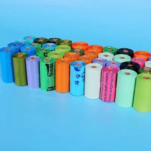 Compostable Biodegradable Water Soluble Dog Poop Bags Dog Waste Bag With Dispenser Holder