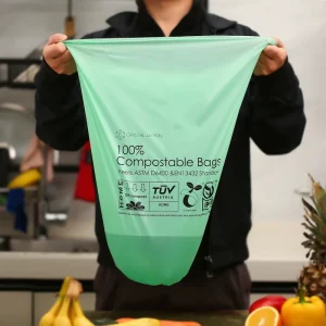 Compostable Cornstarch Trash Bags 4 Gallon for Small Kitchen Bin