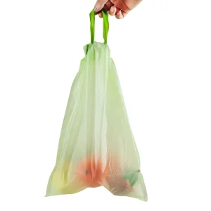Compostable Drawstring Bags 6-8 Gallon Home Garbage Trash Bag BPI OK Compost Certified
