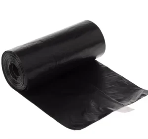 Compostable HDPE Black Plastic Garbage Bag on Roll for Household Dustbin Can Liners Large Strong Trash Bags