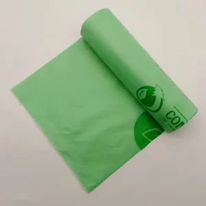 Compostable PBAT Heavy Duty Customizable Silk Screen Printed Trash Bags Drawstring Thick 1 Mil Kitchen Food Scrap ASTM D6400 US