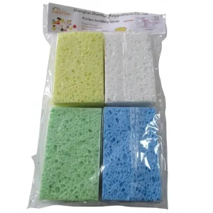 Compressed Cellulose Sponges Heavy Duty Scrub Kitchen Sponge Clean Tough Messes Without Scratching