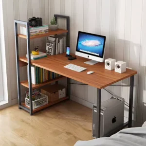 Computer Desk with Bookshelf for Home Office or Bedroom