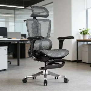Computer Mesh Ergonomic Office Chair with Integrated One-Piece Coat Hanger