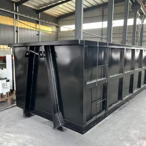 Construction Heavy Duty Rectangular Recycle Hook Lift Bin Garbage Disposal Hook Dumpster Metal Waste Bin