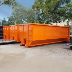 Construction Waste Collection Skip Bin Disposable Dump Truck Body Customized Roll off Dumpster Garbage Bin