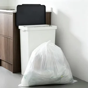 Contractor Trash 55 60 Gallon 3.0 Mil Clear Heavy Duty Square Bottom Embossing Star Seal Eco friendly HDPE Biodegradable