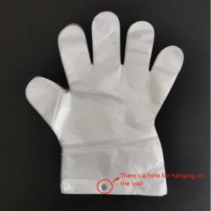 Convenient and Efficient Pe Gloves With Hole Hang on the Wall Household Gloves