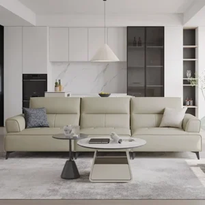 Cooling Feature Turkish Genuine Leather Sofa Set for Living Room Entry for Apartment Use
