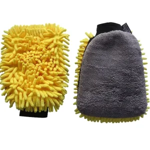 Coral Fleece Car Wash Mitt Ultra Soft Lint Free Cleaning Glove for Auto Detailing