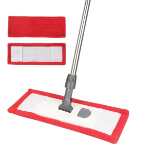 Coral Velvet Steel Telescopic Handle Reusable Flat Mop