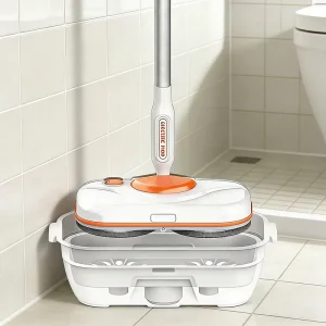 Cordless Electric Mop For Floor Cleaning Spin Mops With LED Light Head