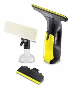 Cordless Handheld Window Vacuum Cleaner Streak Free Strong Suction Glass Cleaner With Spray Bottle Microfiber Scrubber Squeegee