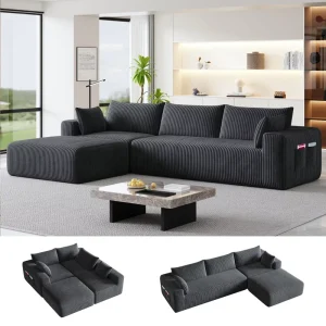 Corner Couches Foam Sectional Home Furniture Vacuum Sealed Compressed Modular Living Room Sofa
