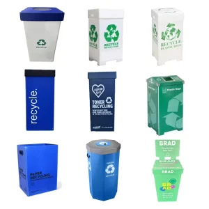 Coroflute Colorful Foldable Plastic Recycle Bin Storage Box for Waste 15L-140L Capacity ISO Certified