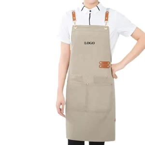 Cotton Canvas Custom Logo 3 Size Apron Kitchen Chefs Adjustable Multifunction Apron with Pockets