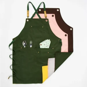 Cotton Flower Gardening Design Sleeveless Waterproof Double Side Color Apron for Cleaning Use