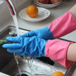 Cotton Food Grade Kitchen Gloves Medium Thick Waterproof Reusable Soft Eco-Friendly Flexible for Kitchen Cleaning Supplies