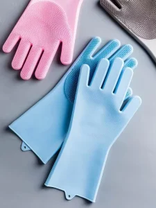 Cotton Latex Gloves Medium Thick Household Kitchen Cleaning Silicone Gloves