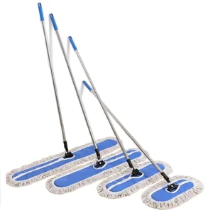 Cotton Mop for Floor Cleaning Rectangle Shaped Head with Steel Handle Durable for Home Use for Dining Room