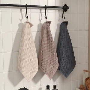 Cotton Square Dishcloth Japan and South Korea Series Honeycomb Absorbent Kitchen Cleaning Oil Free Towel