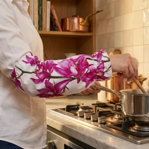 Cotton Waterproof Printed Kitchen Cooking Baking Protective Forearm Cover Oversleeve