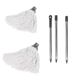 Cotton Wet Mop Cleaning Mop Head with Handle for Cleaning
