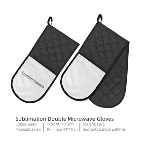 Cotton and Linen Insulated Gloves for Kitchen and Household Use Thick Heat Resistant Long One Piece Gloves