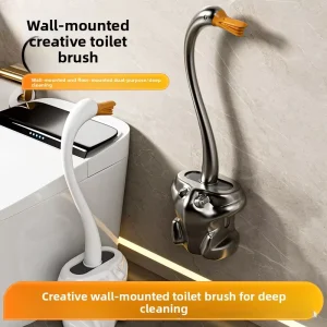 Creative Plastic Toilet Brush Frog Falls Love Goose Design Wall mounted Long Handle Punch free Household Toilet Cleaning Brush