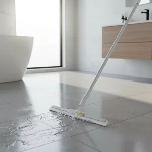 Creative Silicone Magic Broom with Eco-Friendly PP Handle Silicone Mop with Rotating Floor Scraper