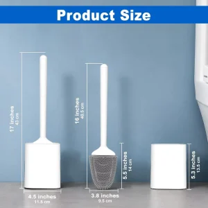 Creative Wall mounted Silicone Toilet Brush Set Household Long Handle Cleaning Tools Deep Clean TPR Brush Head
