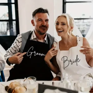 Cross-Border Exclusive Groom/Bride Wedding-Themed Bib Apron Couples Home Use Bridal Wedding Supplies