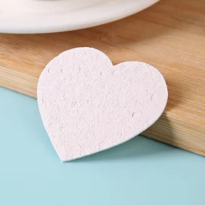 Cross Border Heart Shaped Compressed Wood Pulp Cotton Dishwashing Sponge Absorbent Face Washing Scouring Pad for Makeup Removal
