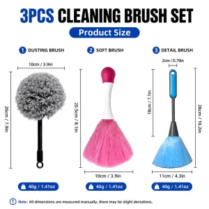 Cross-border Dual-color-handle Round-head Computer Keyboard Crevice Dust-removal Cleaning Brush Plastic