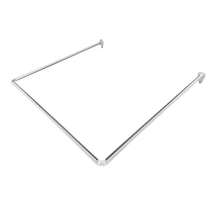 Curved Eco-Friendly Stainless Steel Adjustable Tension Shower Curtain Rod for Bathroom Bathtub and Shower Stalls