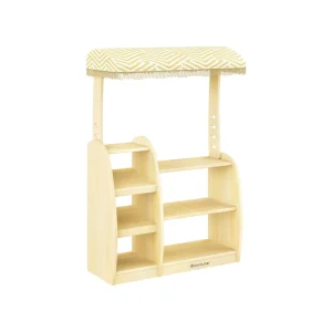 Curved Sales Cabinet Wooden Kindergarten Furniture High Quality Baby Storage Cabinet With Compartments