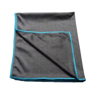 Custom 12×12 Inch Microfiber Carbon Rag Quick-Dry Reusable Glass Cleaning Towel Absorbent Easy Clean Washcloth for