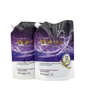 Custom 1L Self standing Laundry Detergent Spout Bag Beverage Household Products Liquid Suitable Packaging Bag
