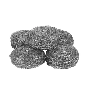 Custom 4pack 35g Kitchen Cleaning Scouring Ball Stainless Steel Wire Scourer Sponges Scouring Pads for Kitchen Cleaning
