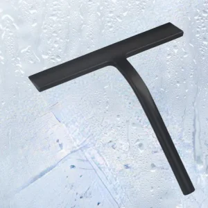 Custom 9 Inches Black Silicone Squeegee, Reusable, for French Window Glass Mirror, Washable