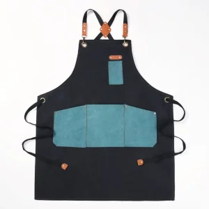 Custom Adult Chef Apron Factory Created Kitchen Tool Work Florist Garden Stylish Accessory Cotton Canvas Washable Cleaning