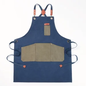 Custom Adult Chef Apron Stylish Cotton Canvas Waist Kitchen and Tool Work Garden Waterproof with Custom Logo Factory Direct