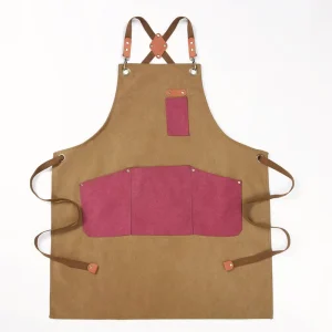 Custom Adult Kitchen Tool Work Garden Bib Stylish Cotton Canvas Waist Apron Waterproof with Custom Logo Direct From Factory