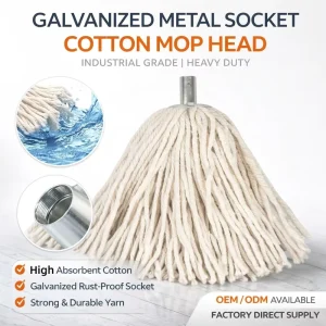 Custom Africa Iron Metal Cotton Ply Mop Head Refill Eco-friendly Durable Easy-to-Use Rectangle Design for Home Office Floor