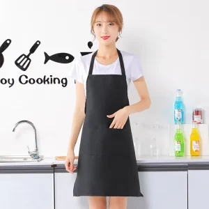 Custom Apron logo High Quality OEM Factory Promotional Waterproof Polyester Print Chef Cooking Kitchen Custom Apron for Women