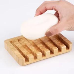 Custom Bamboo Soap Rack Wooden Soap Holder Bamboo Bathrooms Soap Dishes for Home Bath & Toilet Supplies