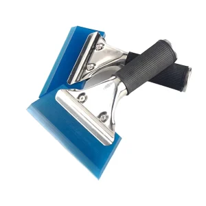 Custom Blue Vinyl Smart Tint Car Tools Max Plastic Clean Squeegee with Black Short Handle
