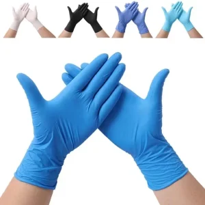 Custom Box 3.5 Mil Powder Free 100% Nitrile Household Gloves Light Blue Disposable Gloves with Manufacture Price