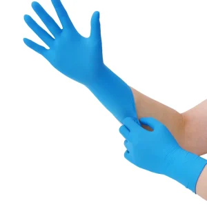 Custom Box 3.5 Mil Powder free 100% Nitrile Household Gloves Dark Blue Disposable Gloves